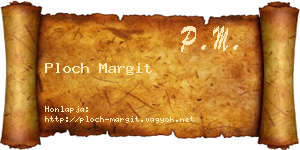 Ploch Margit névjegykártya